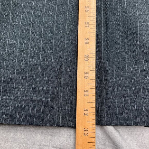 Reed St James Blazer‎ Men 46L Gray White Chalk Stripe Dacron Classic Career VTG - Picture 8 of 13